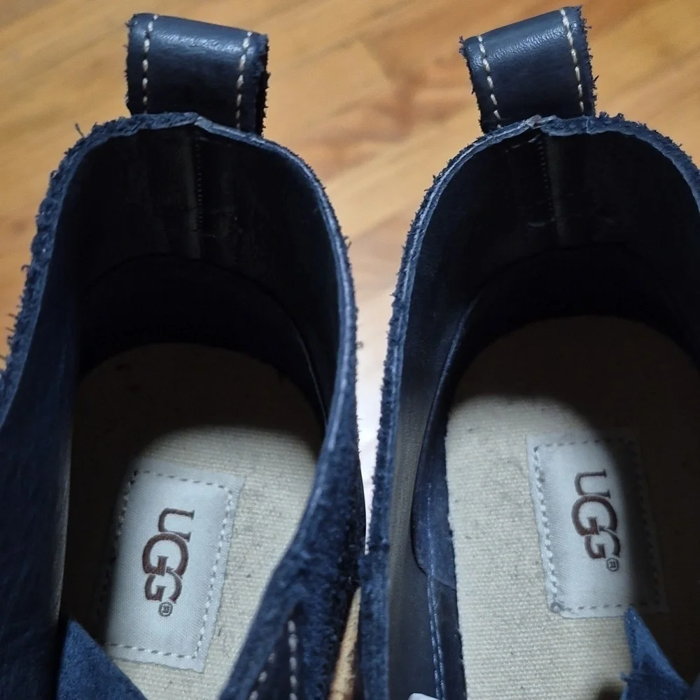 UGG Men's Sz. 12 Neumel Unlined Leather Chukka Boot In Dark Blue